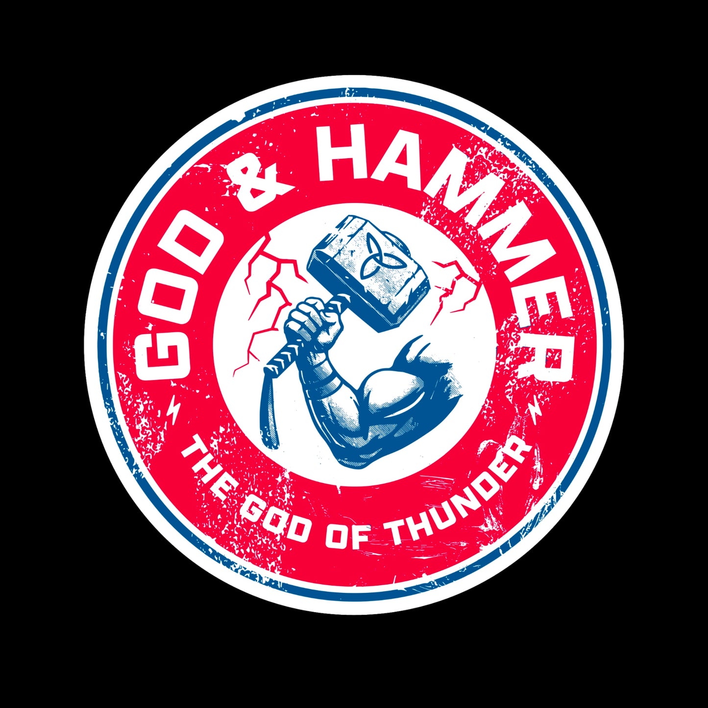 God & Hammer Sticker